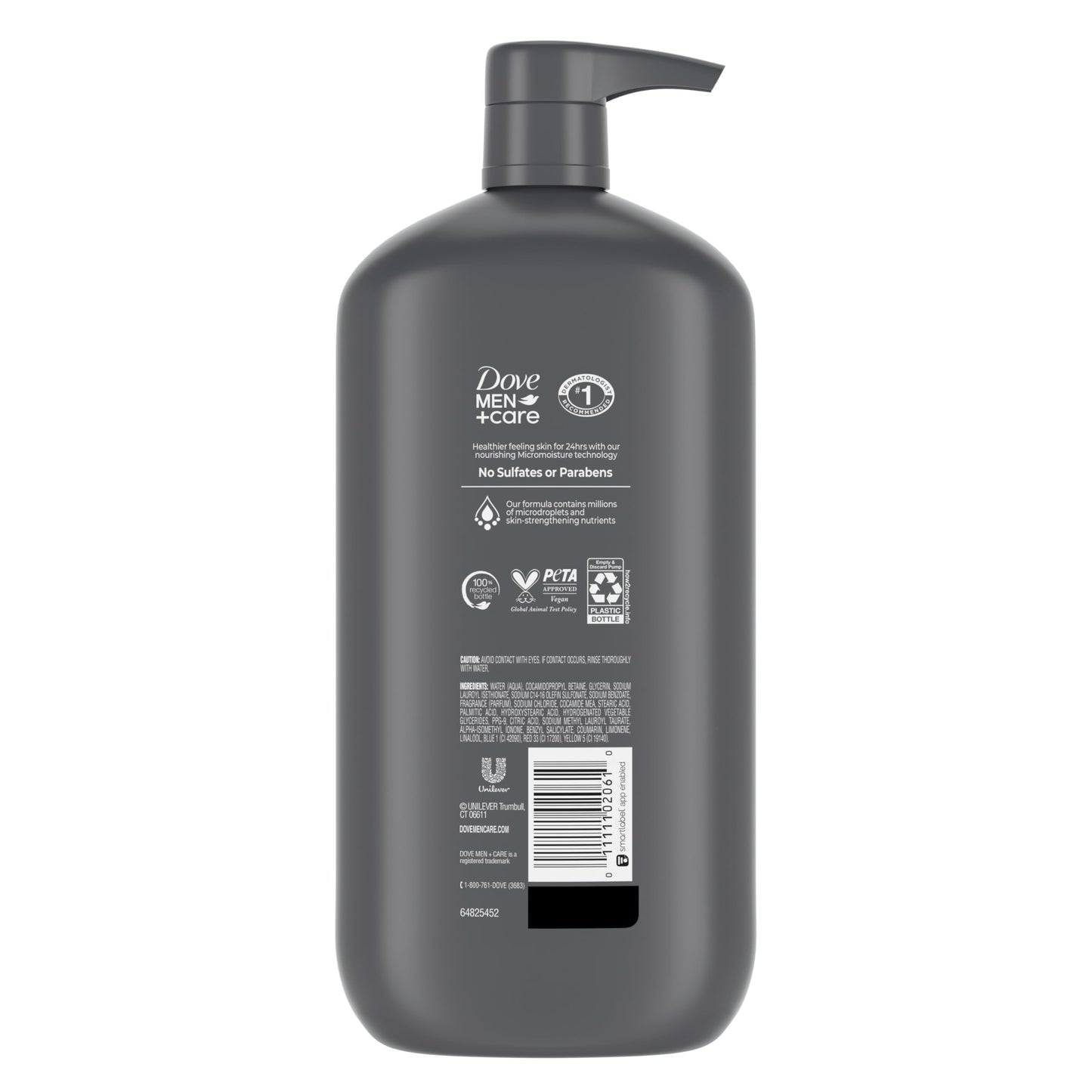 DOVE MEN + CARE Body and Face Wash Hydrating Clean Comfort Men's Body Wash with 24-Hour Nourishing Micromoisture Technology 30 oz