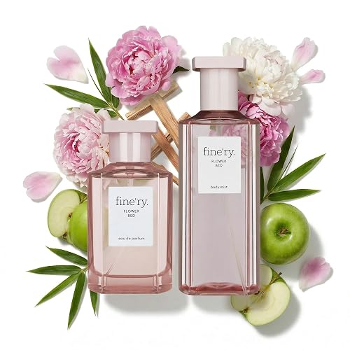 Fine'ry Flower Bed Eau De Parfum & Body Mist Gift Set | Floral & Sweet Notes Of Lush Peony & Green Apple | Fine Mist Spray & Perfume For Women | Beauty & Personal Care Fine'ry
