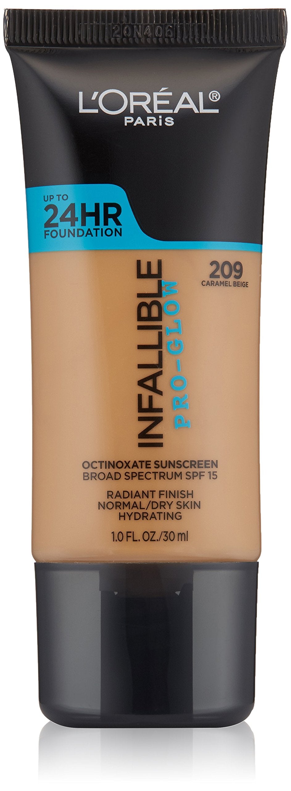 L'Oréal Paris Infallible Pro-Glow Foundation, Caramel Beige, 1 fl. oz.
