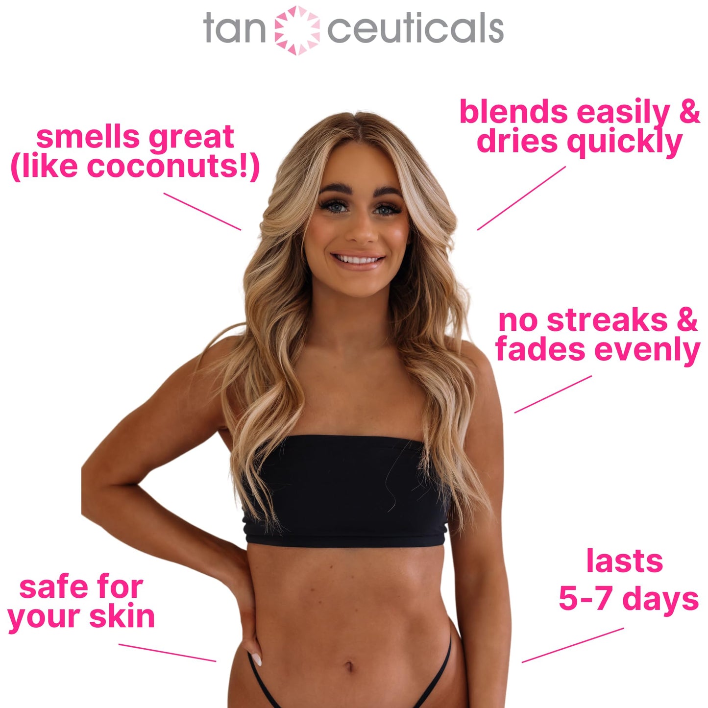 Tanceuticals CC Self Tanning Body Mousse - Ultra Dark Self Tanner - Healthy Ingredients & Fresh Coconut Scent Give Instant, Natural-Looking