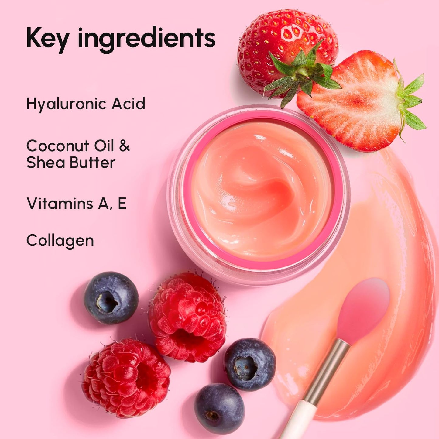 MAREE Lip Moisturizer & Overnight Lip Mask – Hydrating Butter Balm with Hyaluronic Acid for Very Dry Lips – Intensive Lip Care, 1pc