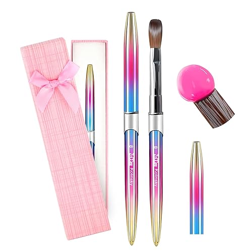 Acrylic Nail Brush - 100% Kolinsky Sable Hair Brush for Acrylic Application - Professional Salon-Grade Tools with Box for Nail Art, Extensions & 3D