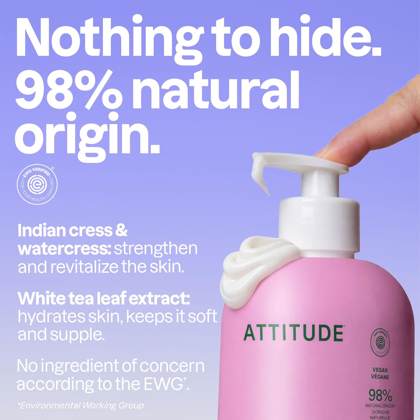 ATTITUDE Body Lotion, EWG Verified Moisturizer, Vegan Skin Care Products, Non-Greasy, Hydrating for Dry Skin, Cruelty Free, Moisturizing, Coconut
