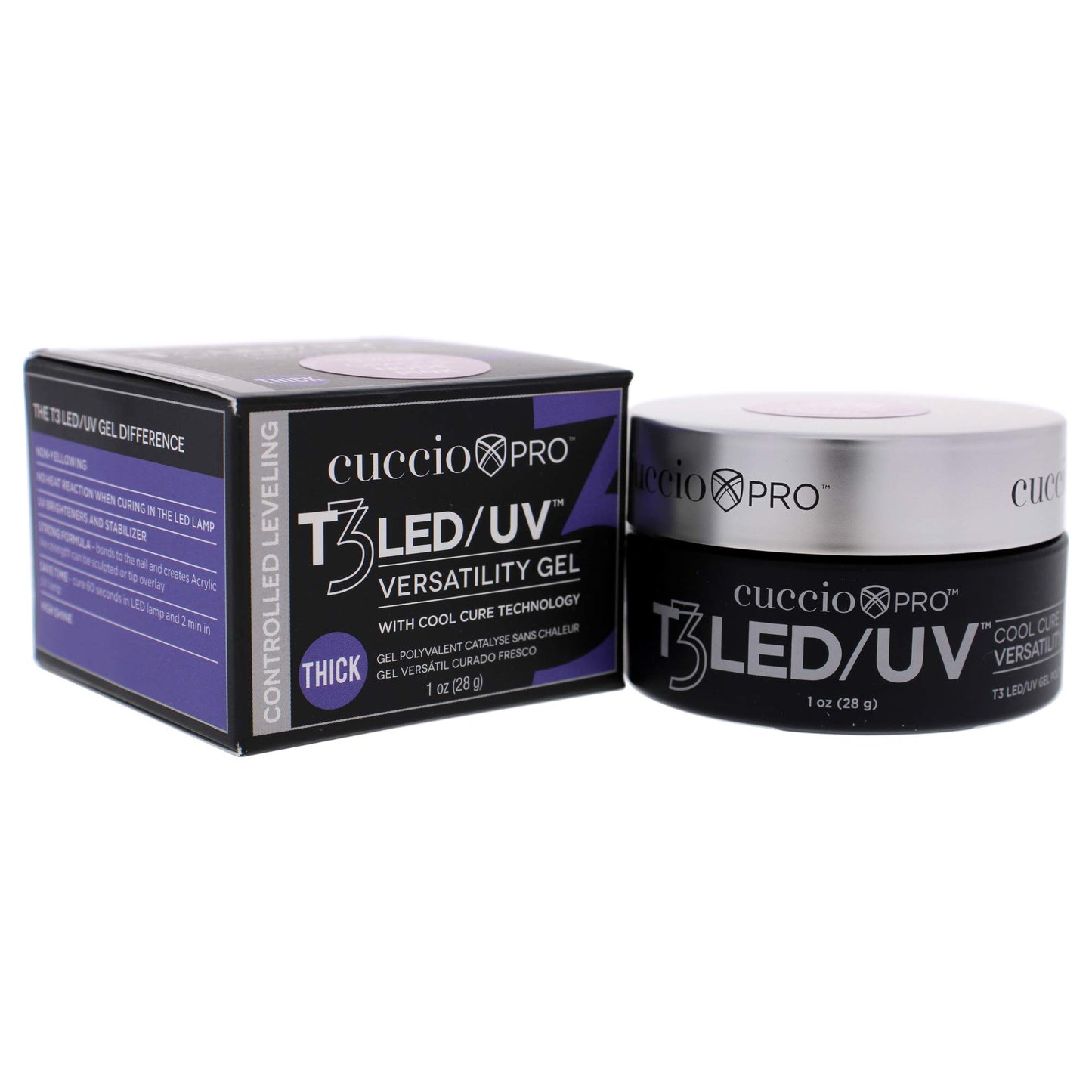 Cuccio Pro T3 Cool Cure Versatility Gel - Controlled Levelling - LED And UV - Incredibly Flexible - Strong Adhesion - Thick Viscosity - Fast Beauty & Personal Care Cuccio