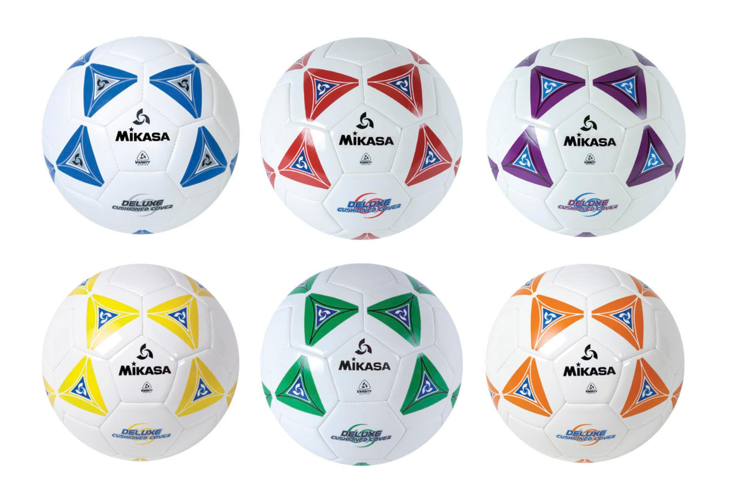 Mikasa Soccer Ball Set, Size 5, Assorted, Set of 6