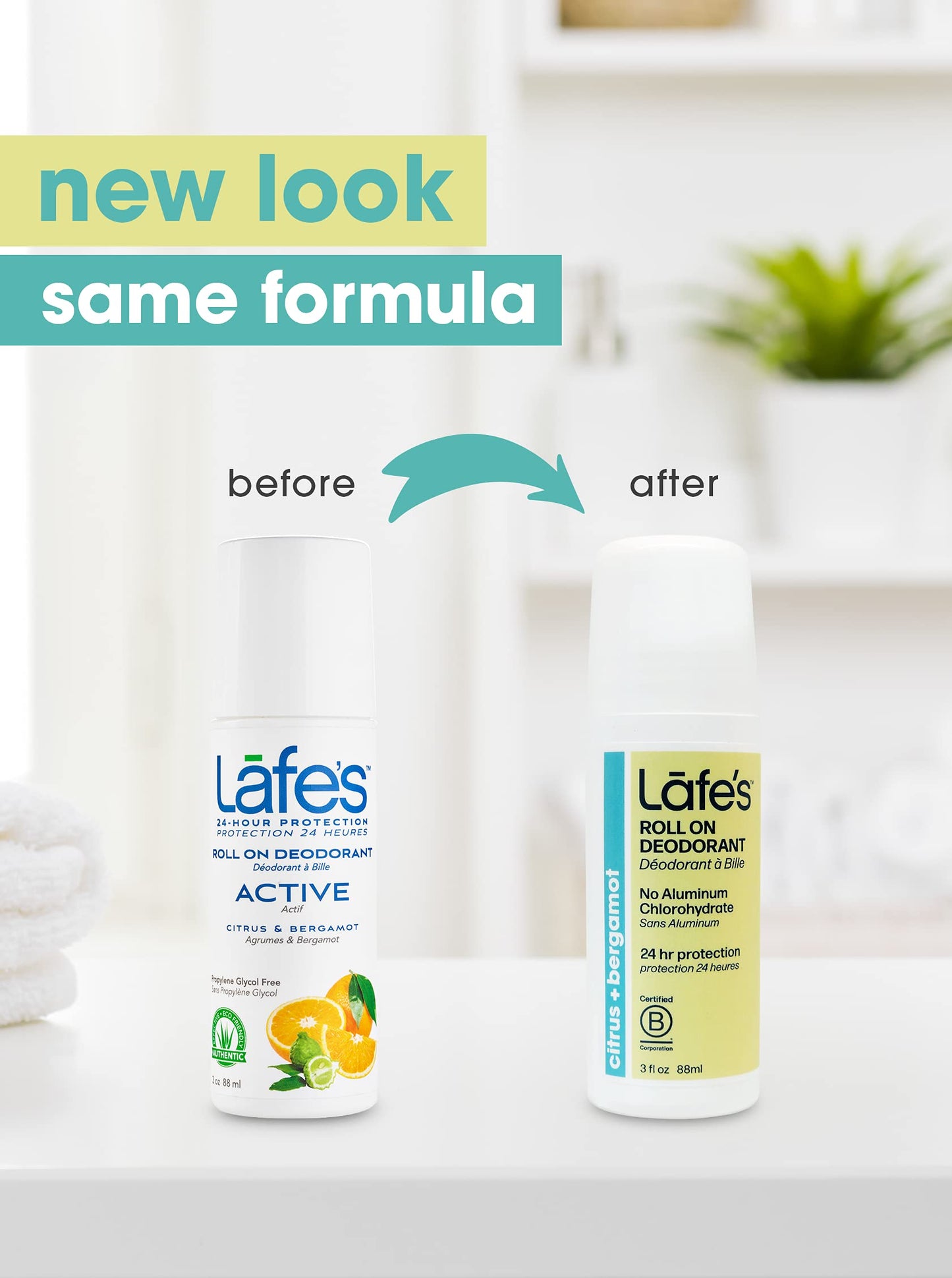 LAFE'S: Roll-On Deodorant, Active, 3 oz (3 pack) Beauty and Personal Care Lafe's