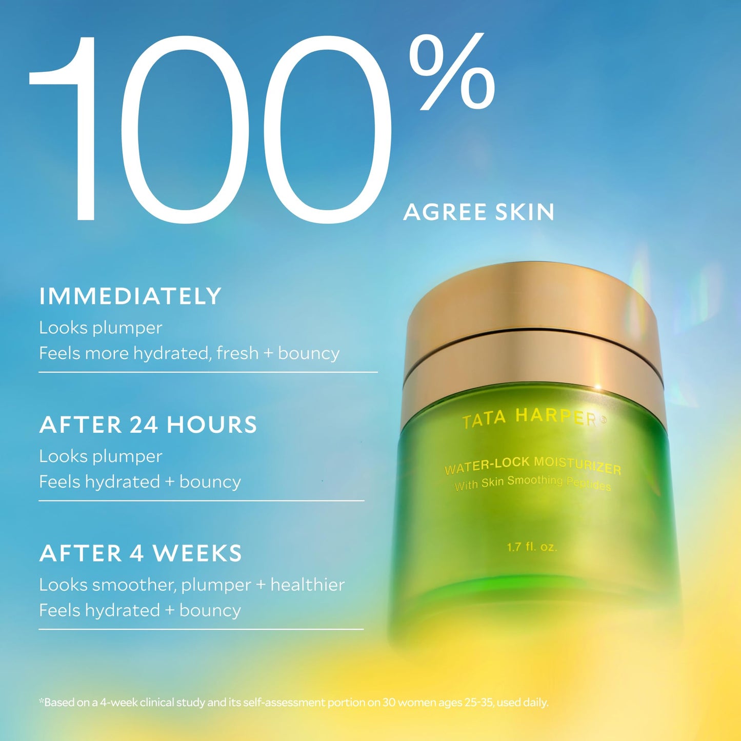 Tata Harper Water-Lock Moisturizer, Lightweight, Silicone-Free Hydrator, 100% Natural, Made Fresh in Vermont (Refill)
