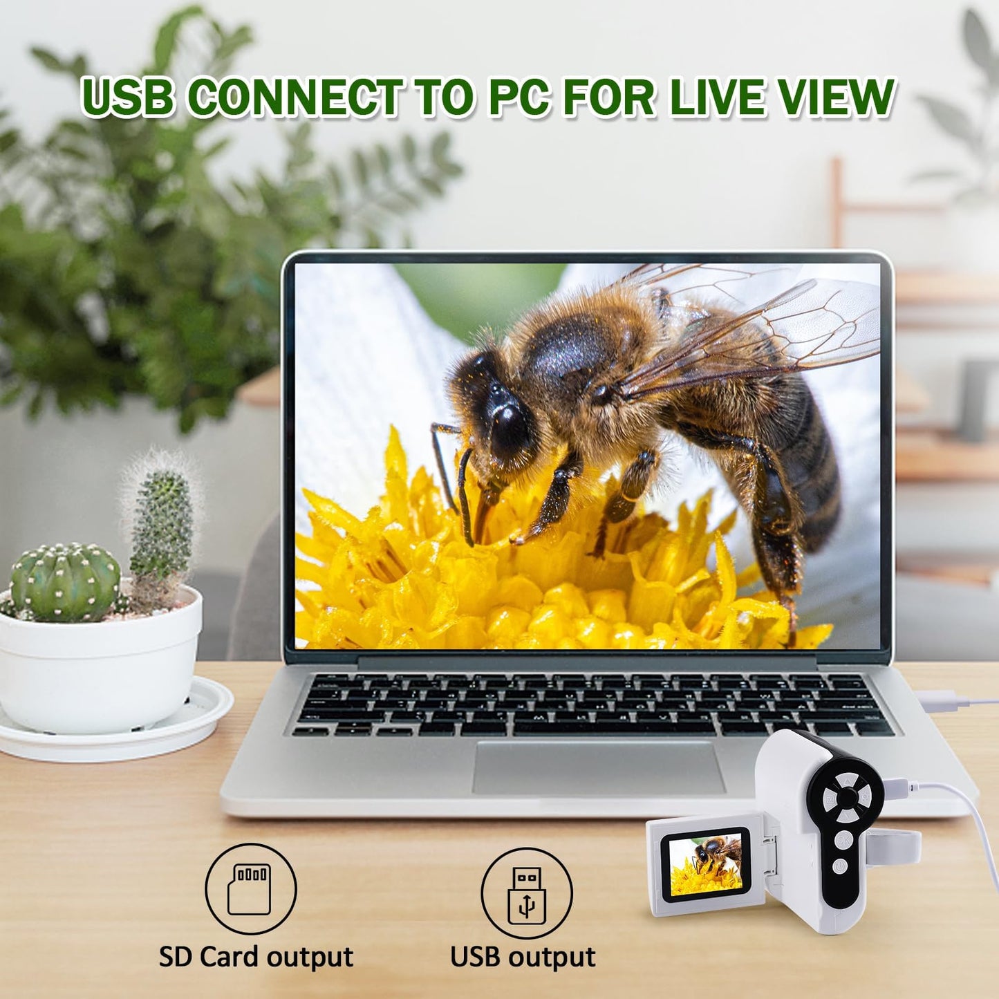 Barchrons 1000X Kids Handheld Microscope โ 4K 2" Screen Pocket Microscope with 6 LED Lights & 32G SD Card, Science Gift Ages 8โ12