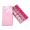 Rotumaty 18 PCS Floral Scented Bath Soap Rose Flower Petals, Plant Essential Oil Rose Soap Set, Best Gifts for Her Women Girls Mom Lover Birthday