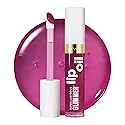REVLON Super Lustrous Glimmer Lip Oil, Moisturizing & Tinted, Shiny Finish, Made with Plant-Based Squalane, 006 Plum Pop, 0.13 fl oz