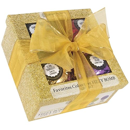 Ginger Lily Farms Botanicals Favorites Collection Fizzy Bomb Gift Set, 3 Ounces Each, 4-Count
