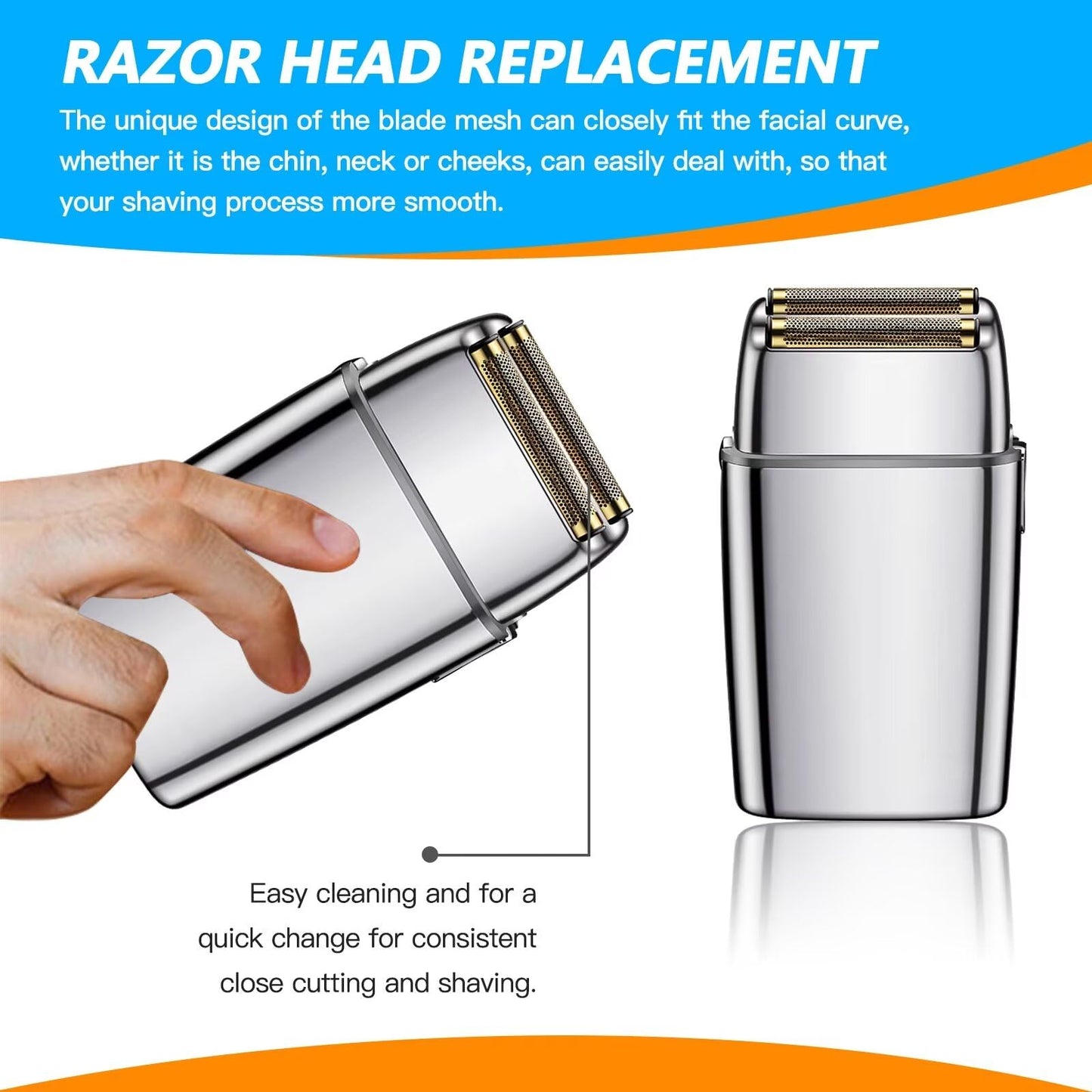 Xspeedonline Replacement Shaver Foil Double Foil Head with 2X Cutters for PRO FXRF2G - Silver Beauty and Personal Care Xspeedonline