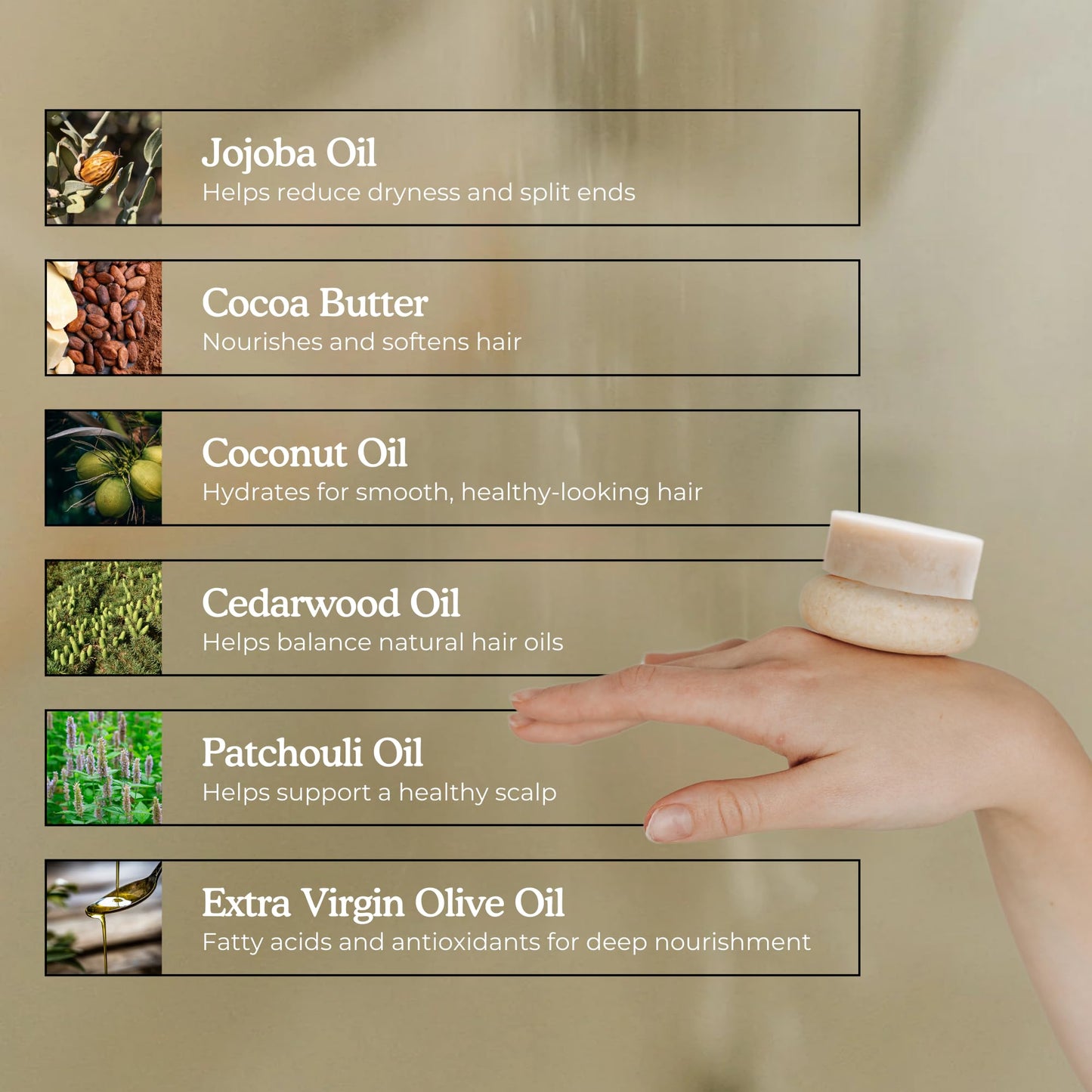 Zero Waste MVMT Conditioner Bar | Cedar + Patchouli | Eco-friendly Conditioner with Travel Container | Natural Salon Quality Conditioner, Zero Waste