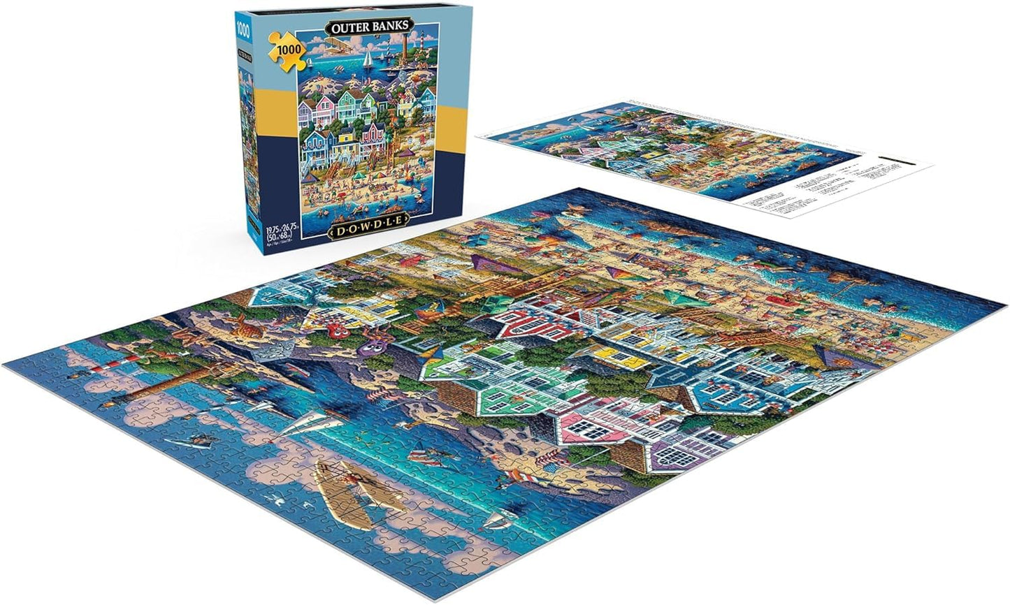 Buffalo Games - Dowdle - Outer Banks 1000 Piece Jigsaw Puzzle for Adults, Challenging Puzzle for Game Nights, Finished Size 26.75" x 19.75"
