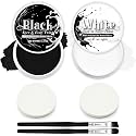 Black & White Face Paint Set (2.47 oz Each) - Professional High Pigment Oil-Based Makeup Kit for Halloween SFX, Clown, Joker, Skeleton Cosplay - Body