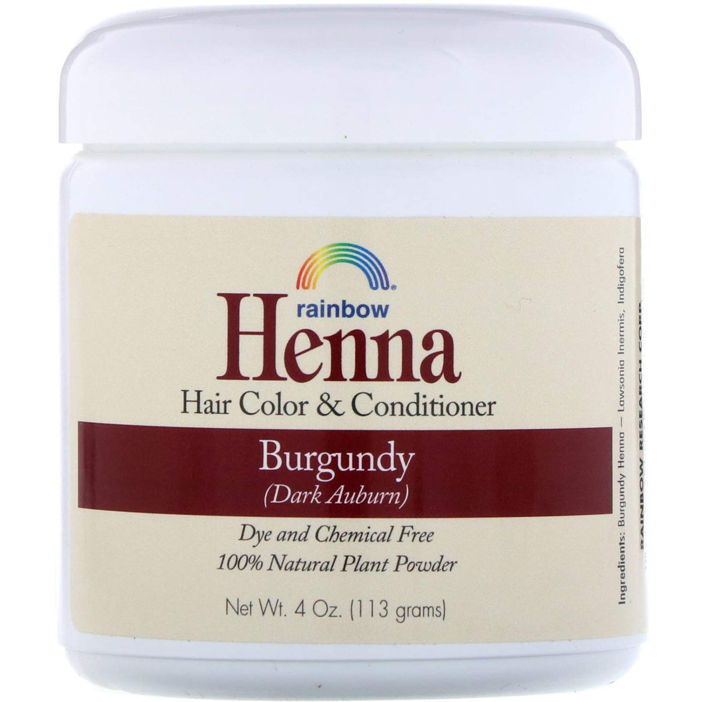 Rainbow Research Persian Burgundy Henna, 4 Ounce - 6 per case.6