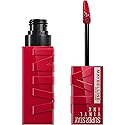 Maybelline Super Stay Vinyl Ink Longwear No-Budge Liquid Lipcolor Makeup, Highly Pigmented Color and Instant Shine, Wicked, Cool Red Lipstick, 0.14 fl