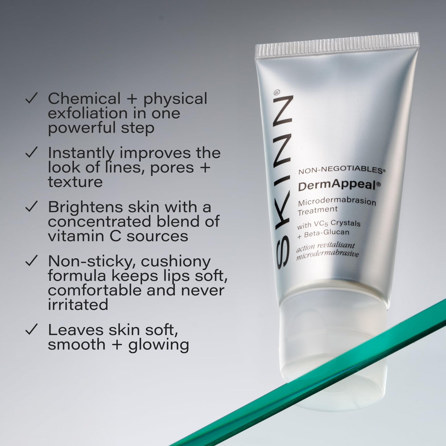 SKINN DermAppeal Microdermabrasion Facial Scrub - Anti-Aging Face Exfoliating Treatment for Dark Spots, Wrinkles & Dull Skin - Men & Women Brightening Beauty and Personal Care SKINN