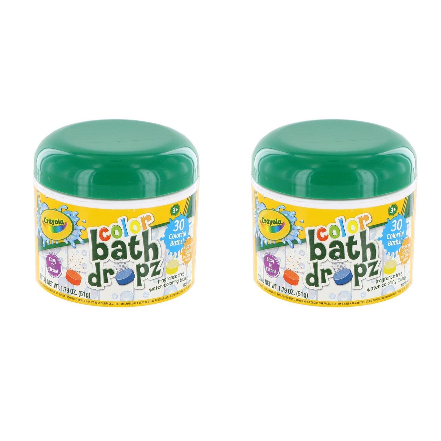 Play Visions Crayola Bath Dropz 2.68 oz,45 tablets (Pack of 2)