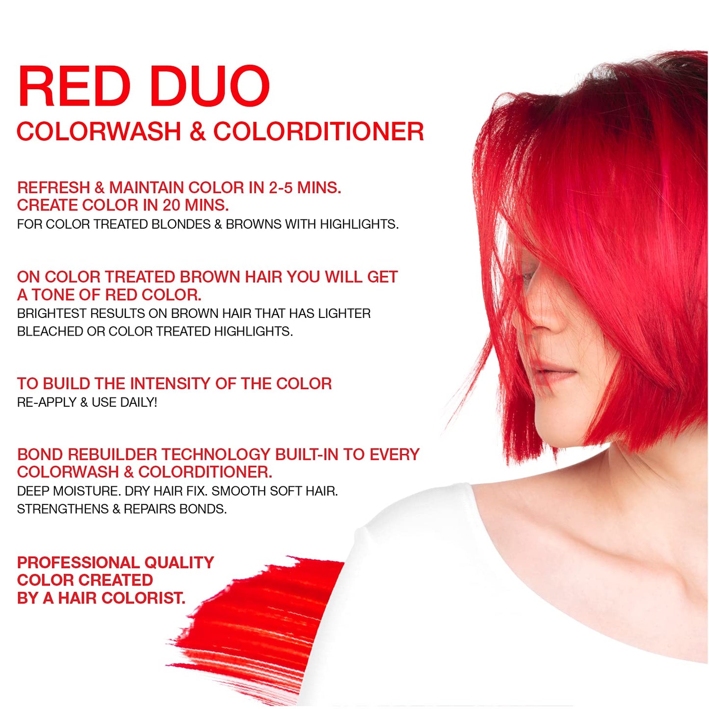 Celeb Luxury Viral Duo Color Depositing Colorwash Shampoo & Conditioner Set + Bondfix Bond Rebuilder, Semi Permanent Hair Color, Vegan Hair Dye
