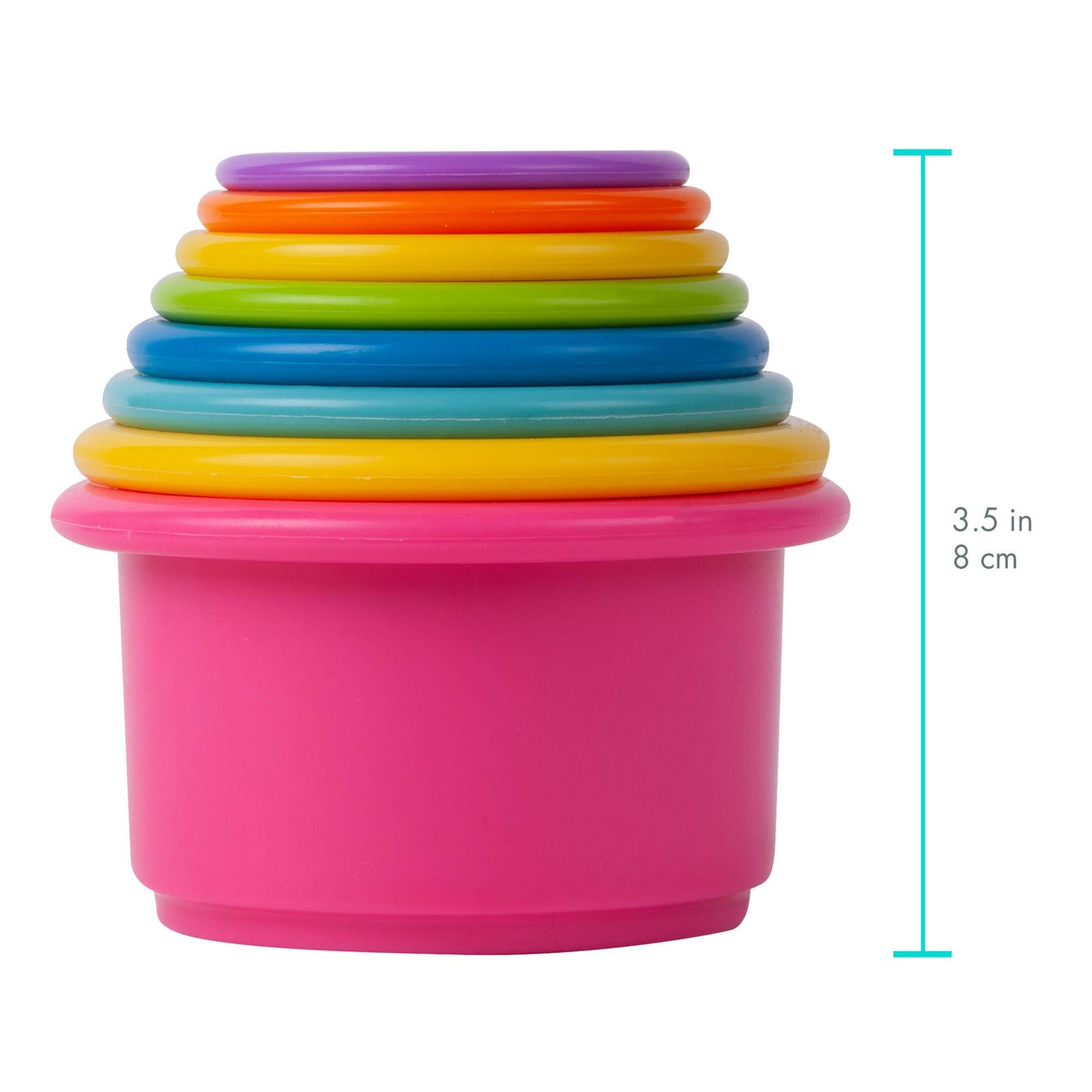 The First Years Stack & Count Stacking Cups – Colorful Baby Bath Toys, 8 Stackable Learning Cups for Toddlers, Water Play & Sensory Activities