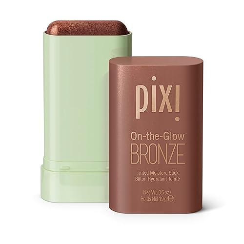 Pixi On-the-Glow Bronze - BeachGlow, Hydrating Tinted Moisture Bronzer Stick with Ginseng, Aloe Vera & Fruit Extracts, For Cheeks & Lips, 19g / 0.6oz