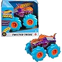 Hot Wheels Monster Trucks Twisted Tredz Creature Themed 1:43 Scale Flywheel Friction Motor Assorted Stylized Giant Wheels Power over Terrain…