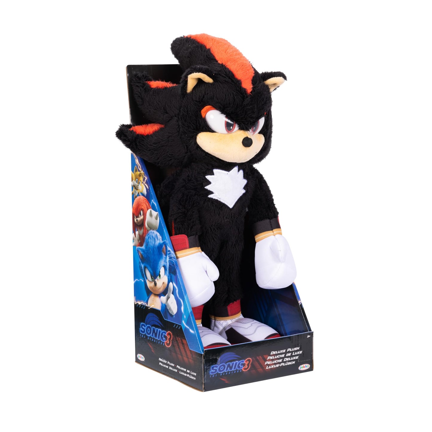 Sonic 3 The Hedgehog Deluxe Shadow Plush Toy - 33cm - Officially Licensed Sega Plush Figure - Realistic Details - Sparkling Eyes - Collectible - Ages…