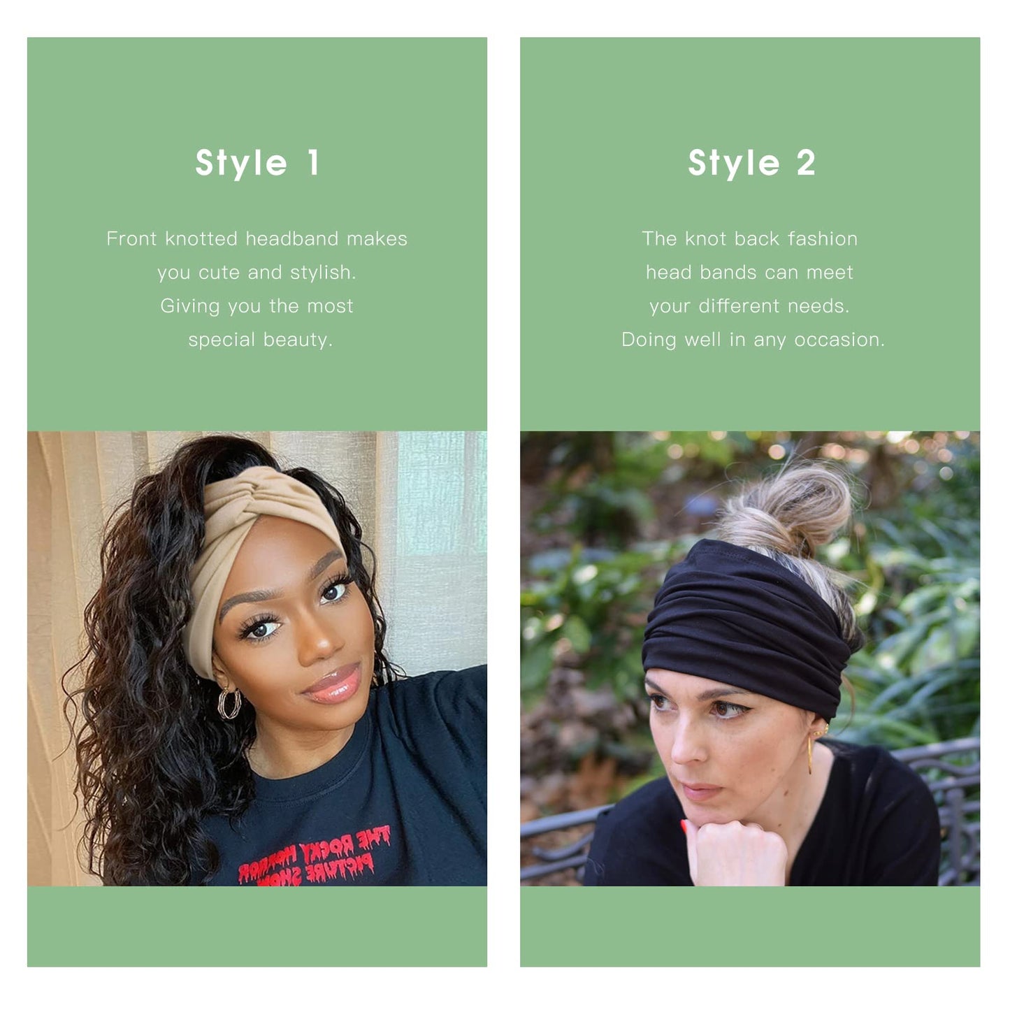 Tobeffect 7'' Extra Wide Headbands for Women, Large Thick Turban Head Wrap Headband, Boho Bandana Head Bands for Women's Hair, Non Slip Workout Yoga Beauty and Personal Care Tobeffect
