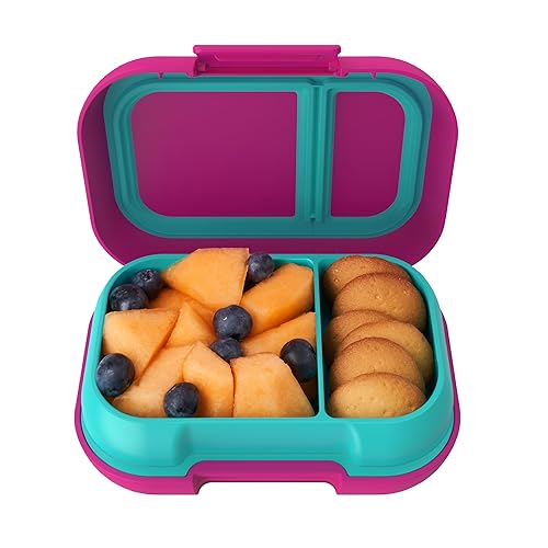 Bentgo Kids Snack - 2 Compartment Leak-Proof Bento Box Container for Snacks and Small Meals, Easy-Open Latch, Dishwasher Safe, BPA-Free for School…