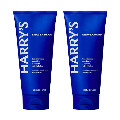 Harry's Shaving Cream for Men with Aloe and Eucalyptus - (2 Pack) 6 oz - Conditions Skin and Softens Facial Hair for Shaving - Safe for Sensitive Skin