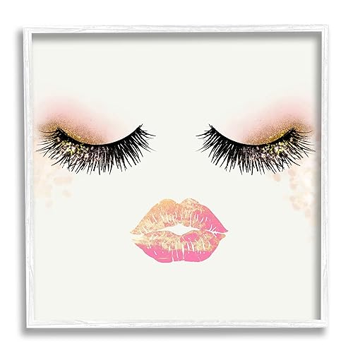 Stupell Industries Babe Face Sparkling Glamorous Fashion Mascara Makeup, Design by Ziwei Li