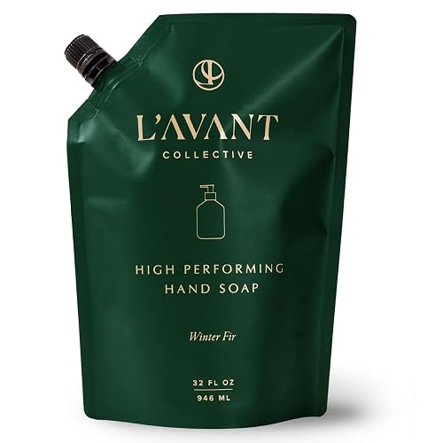 L'AVANT Collective Natural Luxury Hand Soap Refill | Plant-Based, Non-Toxic & Moisturizing, Refill for Glass Bottle, 32 Fl Oz | Winter Fir