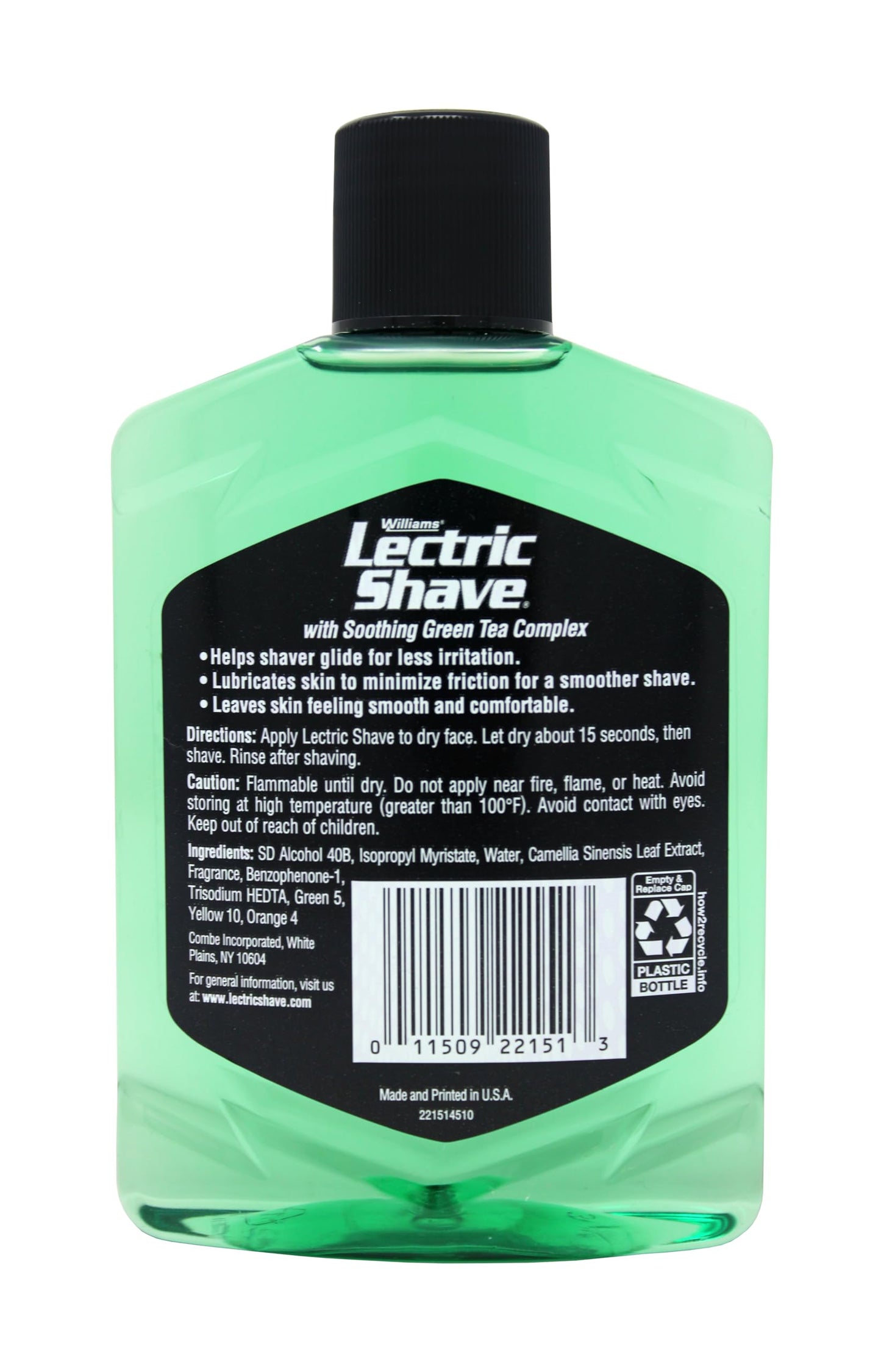 Williams Lectric Shave Electric Razor Original Pre-Shave 7 Oz