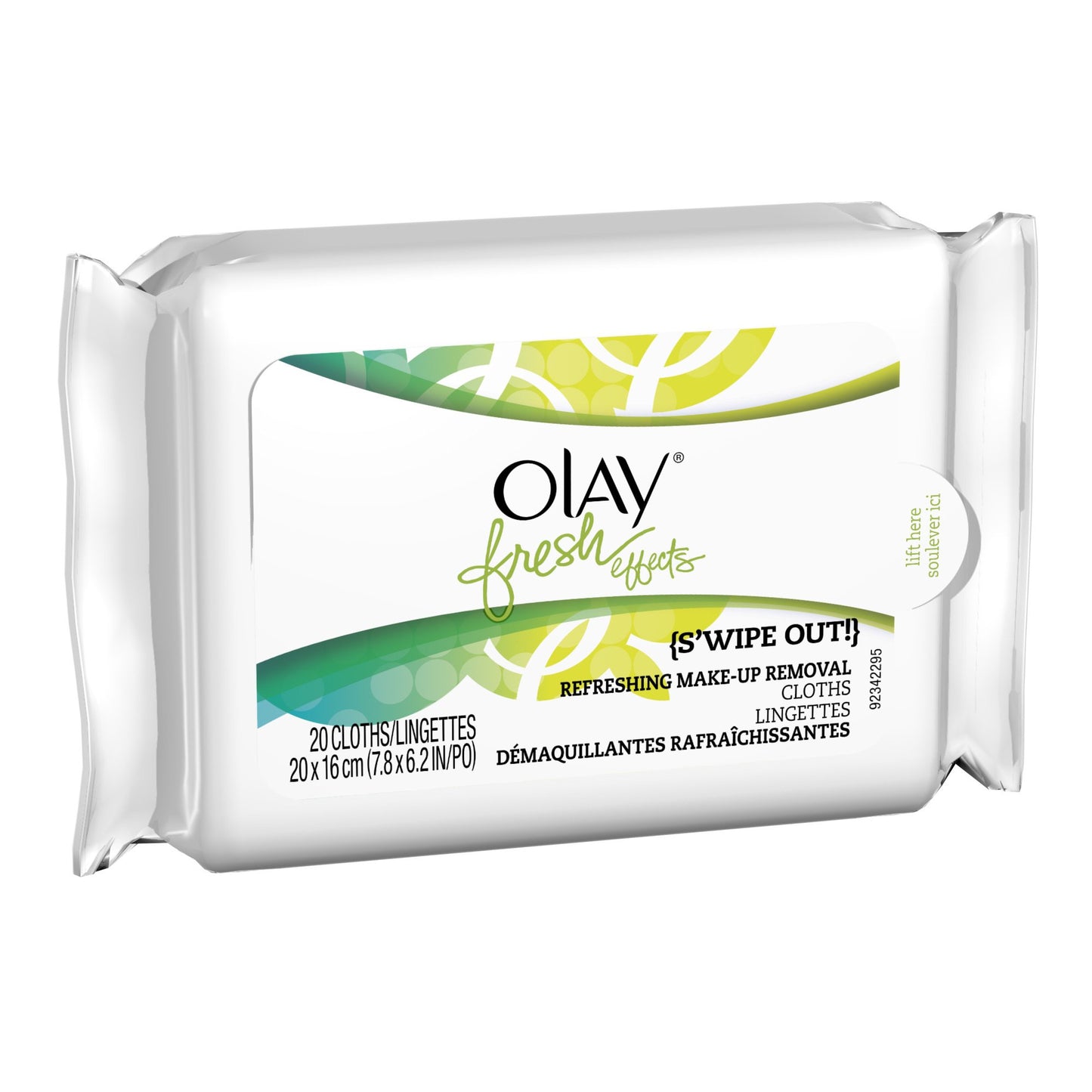 Olay Fresh Effects S'wipe Out! Refreshing Make-Up Removal Cloths, 20-Count