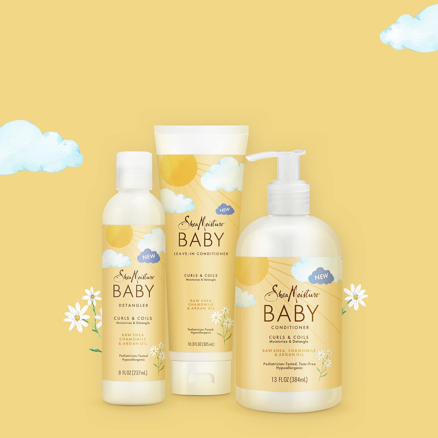 SheaMoisture Baby Leave-In Conditioner for Curly Hair Raw Shea, Chamomile and Argan Oil Moisturizes and Helps Detangle Delicate Curls and Coils