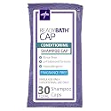 Medline ReadyBath Unscented Rinse-Free Shampoo Cap with Conditioner, 30 Count
