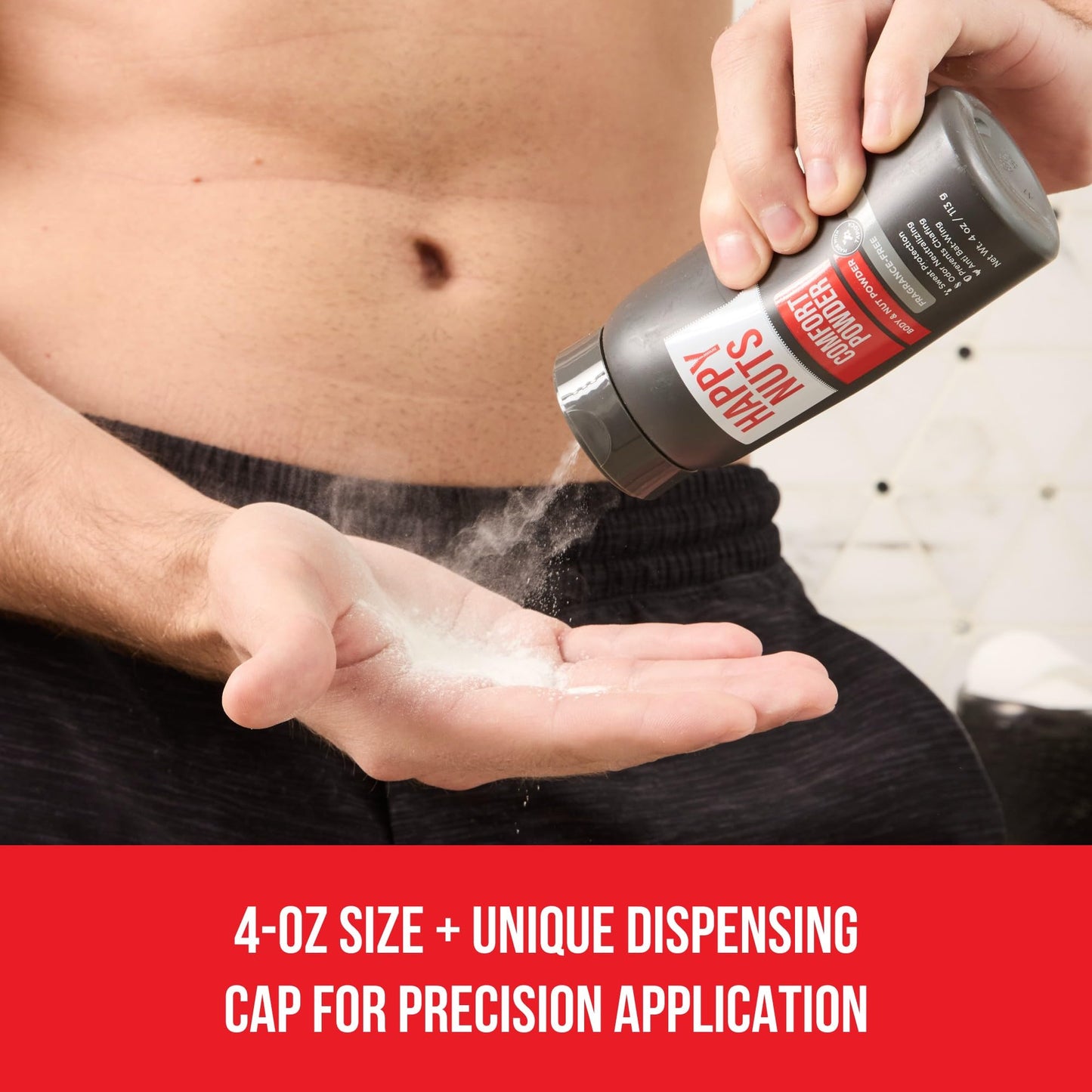 HAPPY NUTS Comfort Powder Deodorant For Men: Anti-Chafing, Sweat and Odor Control, Aluminum-Free, Ultimate Travel Essential for Men's Private Parts 4 Beauty and Personal Care HAPPY NUTS