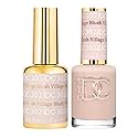 DND DC Gel Polish Set, Beige Nude Collection, UV/LED Gel Polish and Air Dry Nail Lacquer, Matching Chip-Free Polish Duo, 302 Blush Village, 0.5 Fl Oz