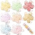 Flower Hair Claw Clips 8PCS Cute Hair Clip Big Daisy Hair Clips Strong Hold Jaw Clip Barrettes Large Hair Clamps Thin Hair Accessories Thick Hair