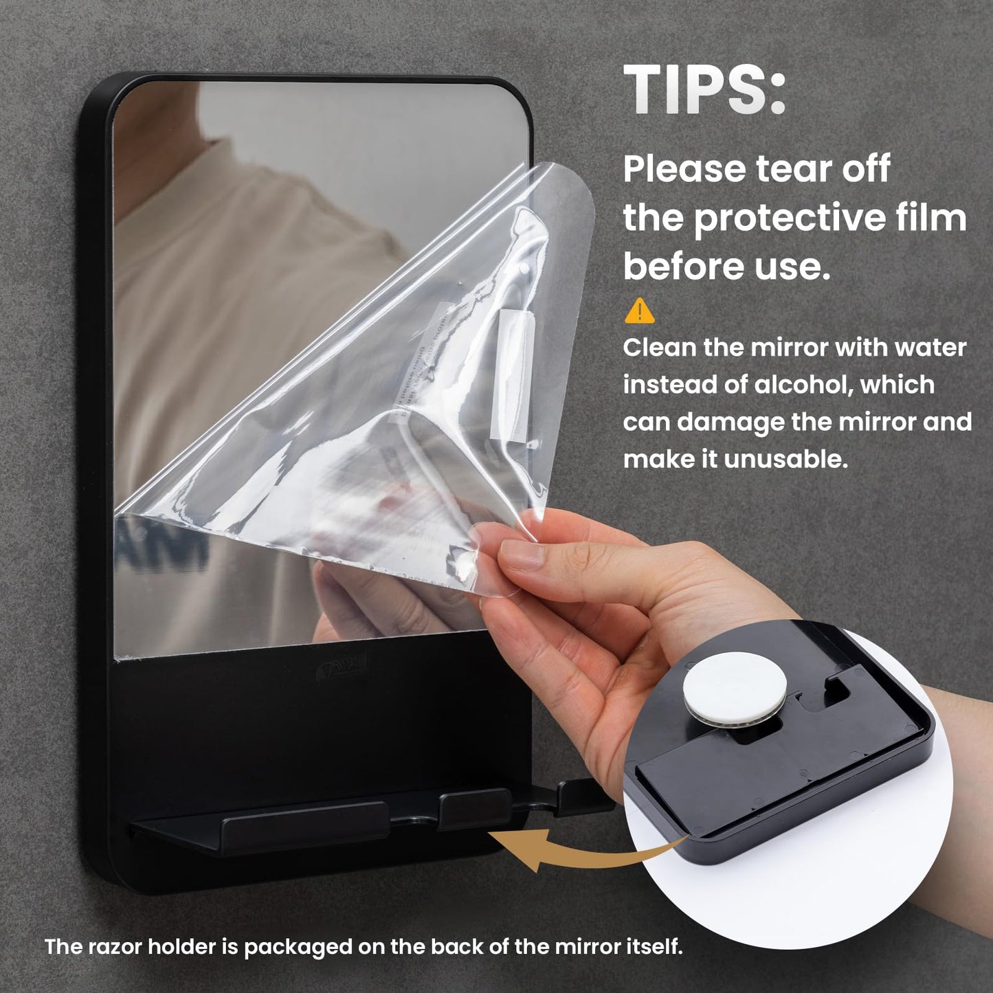 TAILI Shower Mirror Fogless for Shaving Beauty and Personal Care TAILI