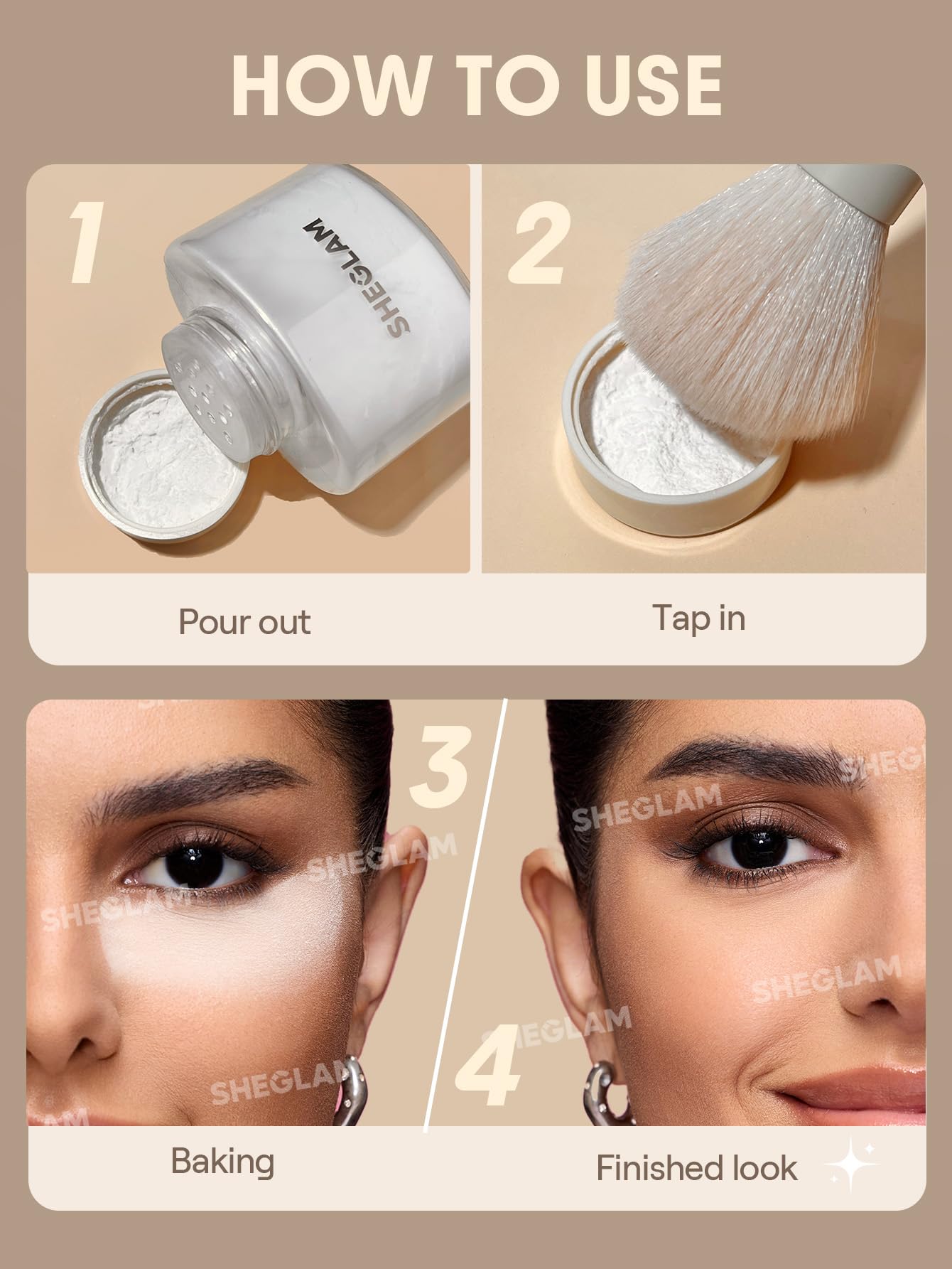 SHEGLAM Blur in a Bottle Loose Setting Powder-Translucent