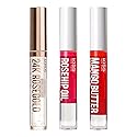 Kiss New York 3 PACK Lip Oil Gloss, Hydrating Non-Sticky Lip Oil, 100% Natural Oil Clear Lip Gloss, Lightweight Lip Moisturizer (Rosegold & Rosehip