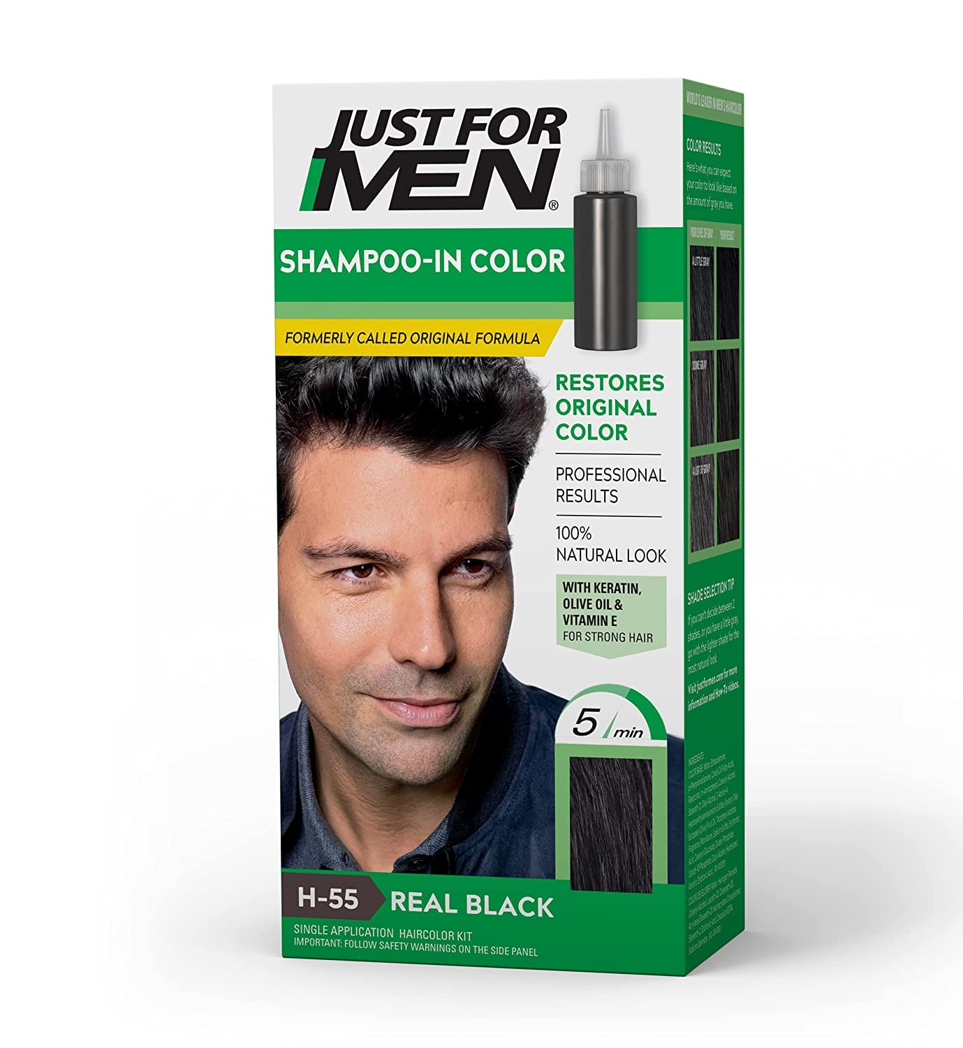 Just For Men Hair Color H-55 Real Black 1 Each (Pack Of 10)