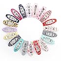 20pcs/pack 2 Inch No Slip Snap Hair Clips Ribbon Wrapped Barrettes for Girls Toddlers Kids Women Accessories(20Pcs)