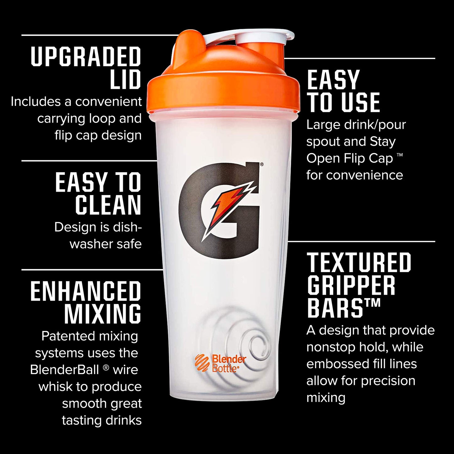 Gatorade Shaker Bottle for Gym , 28 Ounce, Plastic