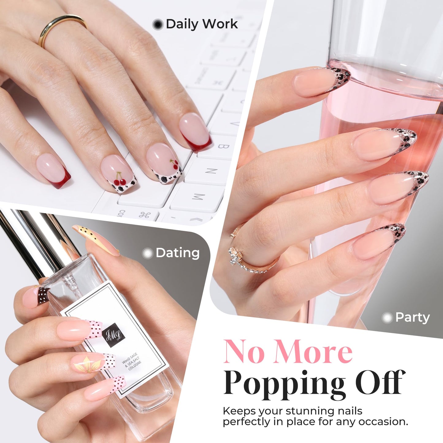 UNA GELLA Solid Nail Glue Gel 15ml Lamp Curing Needed Solid Soak Off U V/LED Lamp Required Super Strong Glue for Fake Acrylic Soft Gel Nail Tips Press Beauty and Personal Care UNA GELLA