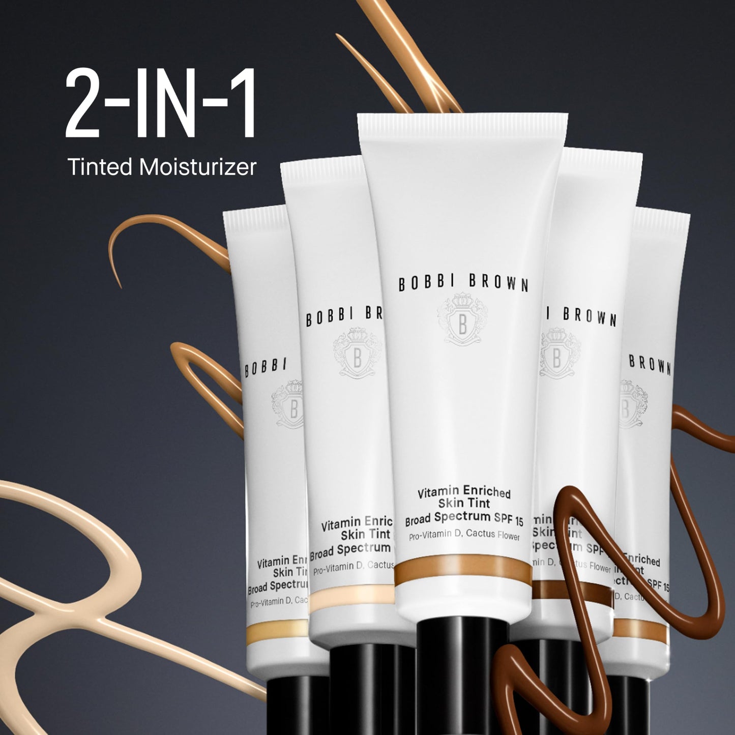 Bobbi Brown Vitamin Enriched Skin Tint SPF 15 | Broad Spectrum SPF Skin Tint | Hydrating Tinted Moisturizer | Vitamins B, C, & E, 1.7 Fl Oz, Light 3