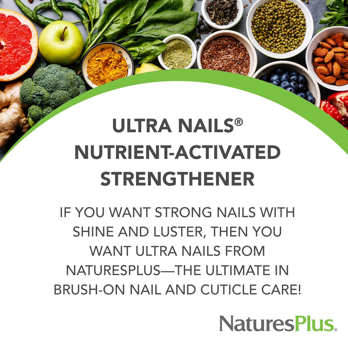 NaturesPlus Ultra Nails Nutrient-Activated Strengthener - .25 fl oz - Naturally Strengthens Nails & Cuticles - Conditions Nails With Aloe, Calendula