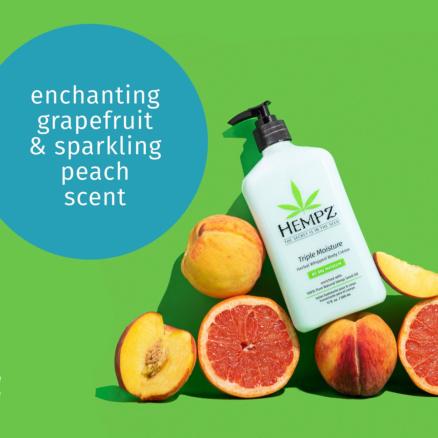 Hempz Triple Moisture Herbal Whipped Body Crème Lotion Moisturizer, 17 Fl Oz (Pack of 2)